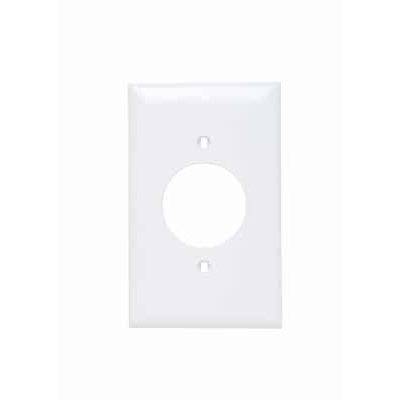 Pass & Seymour TP720W TradeMaster 1-Gang Nylon Power Outlet Wall Plate, White