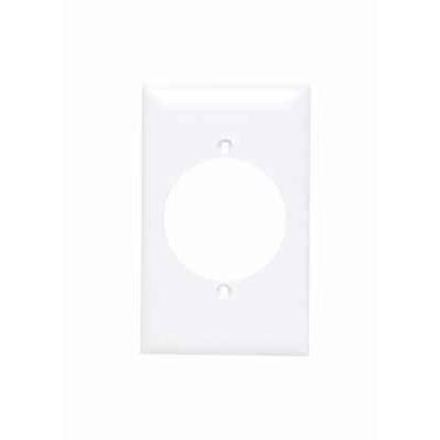 Pass & Seymour TP724W TradeMaster 1-Gang Nylon Power Outlet Wall Plate, White