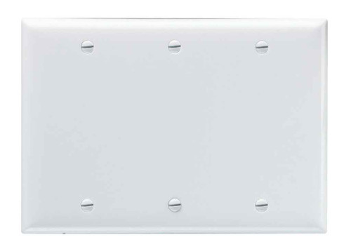 Pass & Seymour SP33W 3-Gang Thermoset Wall Plate, Blank, Box Mounted, White Pass & Seymour SP33W 3-Gang Thermoset Wall Plate, Blank, Box Mounted, White