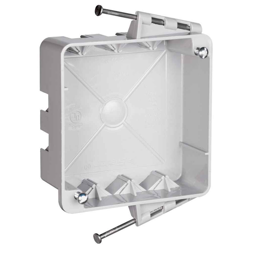 Pass & Seymour S4421RAC 4-In Square Electrical Box, Threaded Mounting Holes