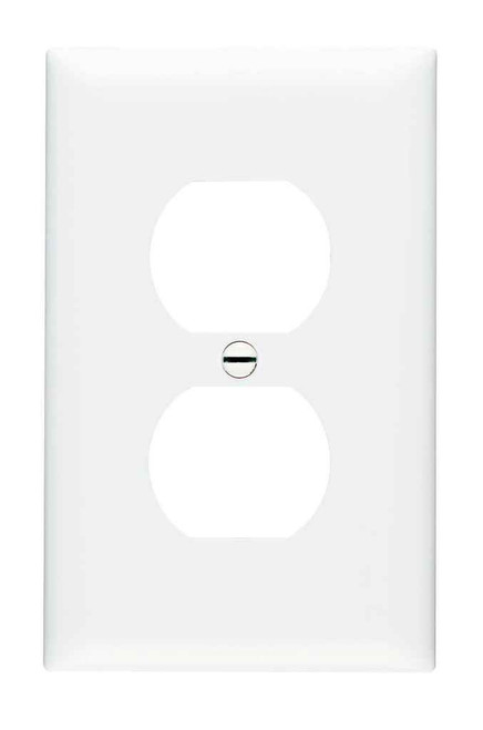 Pass & Seymour TPJ8W TradeMaster Jumbo 1-Gang Nylon Wall Plate, 1 Duplex Receptacle Opening, White