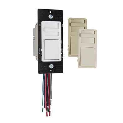Pass & Seymour WS4FBL3PTC Wide Slide 0-10V LED/Fluorescent Preset Dimmer, Tri-Color