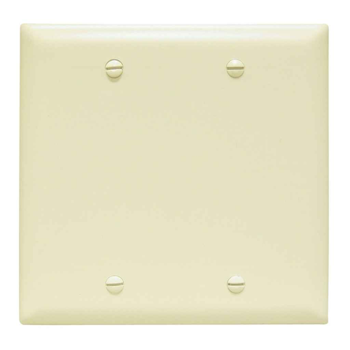 Pass & Seymour TradeMaster TP23I 2-Gang Blank Nylon Wall Plate, Ivory