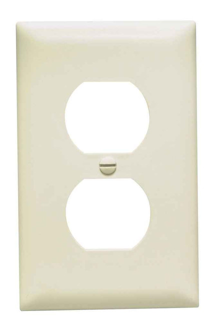 Pass & Seymour TP8LA TradeMaster 1-Gang Nylon Wall Plate, Duplex Receptacle Openings, Light Almond