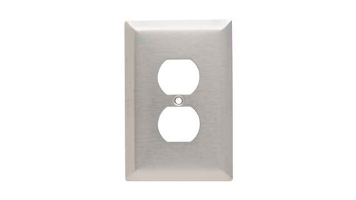 Pass & Seymour SSO8 Jumbo 1-Gang 302/304 Stainless Steel Wall Plate, Duplex Receptacle Opening Pass & Seymour SSO8 Jumbo 1-Gang 302/304 Stainless Steel Wall Plate, Duplex Receptacle Opening