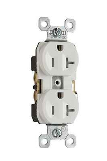 Pass & Seymour TR20LA 20A 125V Commercial Grade Tamper-Resistant Duplex Receptacle, Light Almond