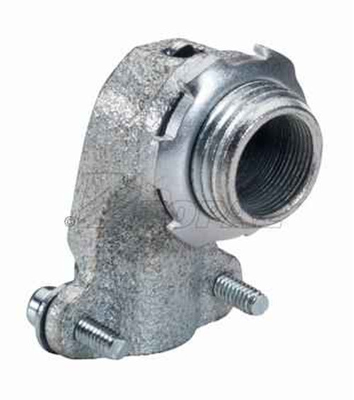 Topaz Lighting 105M 1-1/2" 90° Squeeze Type BX-Flex Connector
