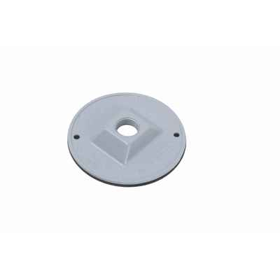 Pass & Seymour WPRB11 4-Inch Round Outdoor Cluster Cover, Aluminum, Matte Gray Finish