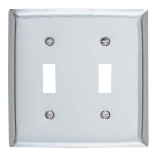 Pass & Seymour SS2 2-Gang 302/304 Stainless Steel Wall Plate, Toggle Switch Openings Pass & Seymour SS2 2-Gang 302/304 Stainless Steel Wall Plate, Toggle Switch Openings