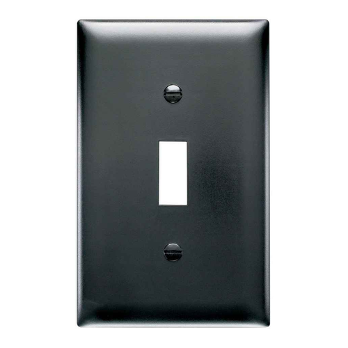 Pass & Seymour TP1BK TradeMaster 1-Gang Nylon Toggle Switch Wall Plate, Black