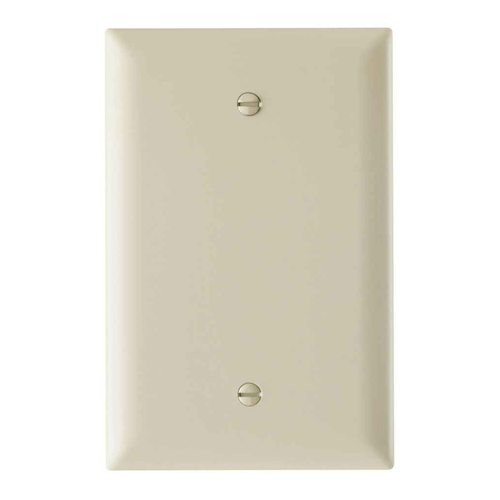 Pass & Seymour TPJ13LA TradeMaster Junior-Jumbo 1-Gang Blank Nylon Wall Plate, Light Almond