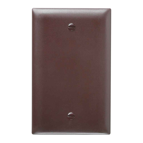 Pass & Seymour TP13 TradeMaster 1-Gang Nylon Wall Plate, Blank, Brown