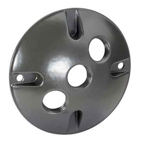 Topaz Lighting WRC350B 3 Hole Round Weatherproof Cover Bronze