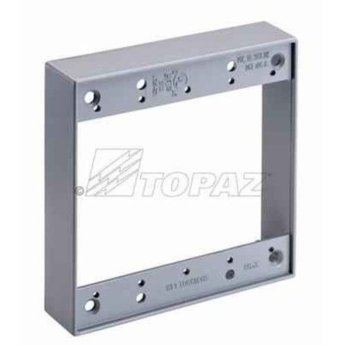 Topaz Lighting WB2EXT Double Gang Square Weatherproof Extension Ring, Aluminum, 100-Pack