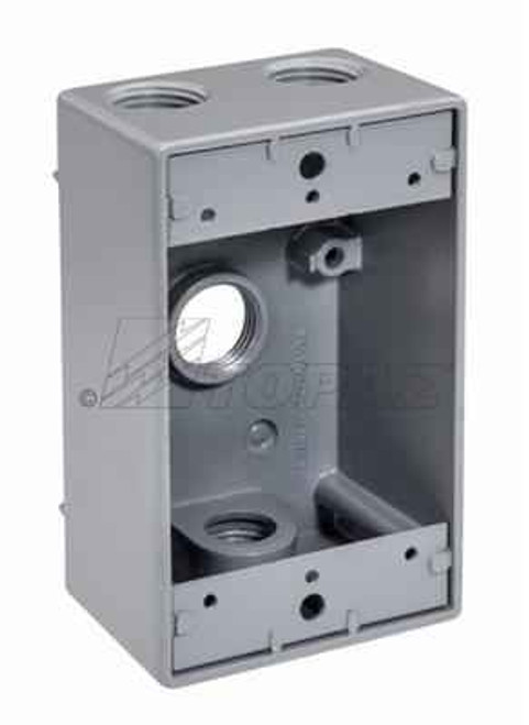 Topaz Lighting WB1450 1/2" 4 Hole Single Gang Weatherproof Box