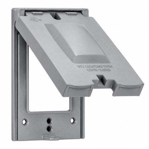 Topaz Lighting WC1V12 Single Gang Weatherproof Multi-Use Cover, 10-in-1 Aluminum with Powder-Coated Finish