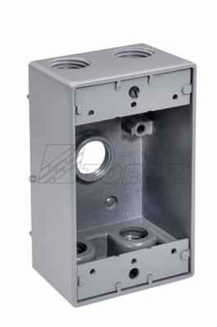 Topaz Lighting WB1550 1/2" 5 Hole Single Gang Weatherproof Box