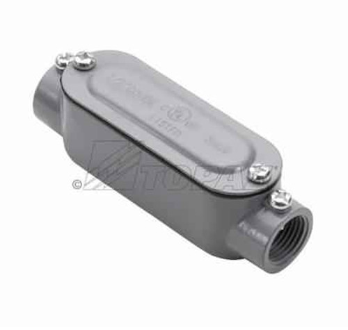 Topaz Lighting C3SSCG 1" EMT & Rigid Combo C Type Aluminum Conduit Bodies with Covers & Gaskets