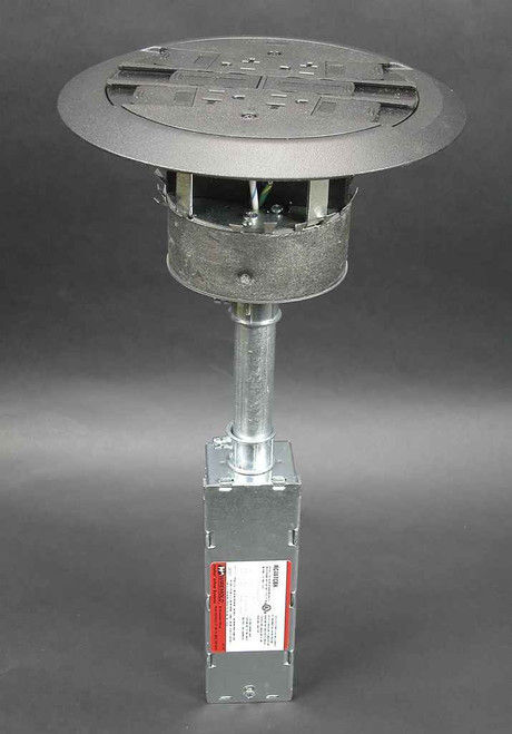 Wiremold RC4ATCBK RC4 Multi-Service Poke-Thru Assembly, Black