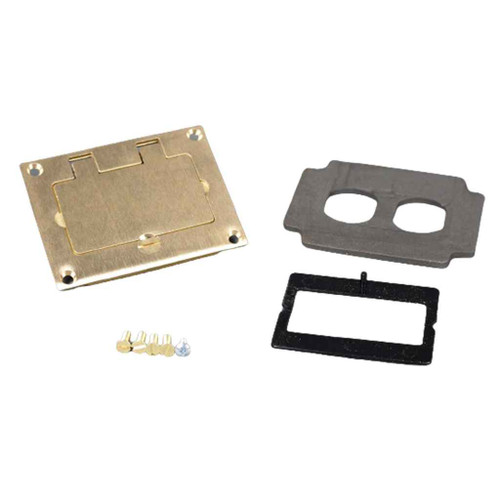 Wiremold 828GFITC Omnibox Rectangular Brass GFI Cover Plate