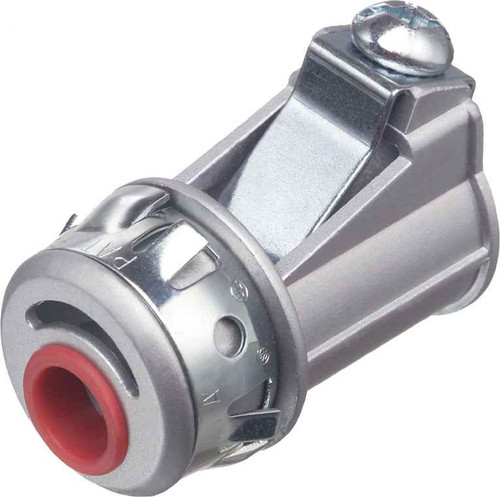 Arlington Industries 3810AST Zinc die-cast, 3/8" Knockout MC cable connector snaps quickly on to the conduit with a removable screw in spring steel clip and then snaps into knockout with external spring steel clip, no tools required. Concrete tight w Arlington Industries 3810AST Zinc die-cast, 3/8" Knockout MC cable connector snaps quickly on to the conduit with a removable screw in spring steel clip and then snaps into knockout with external spring steel clip, no tools required. Concrete tight w