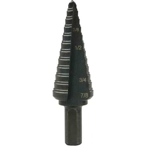 Greenlee GSB04 7/8" Multi-Hole Step Bit (#4) Metal Cutting Tool with 12 Drill Stages