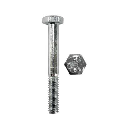 Minerallac 1/4-20 x 1-1/4" Grade 2 Hex Head Bolt with Zinc Plated Finish