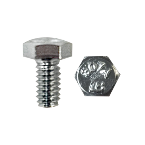 Minerallac 3/8-16 x 1/2" Grade 2 Hex Head Cap Bolt - Zinc Plated Steel Construction, 100 Pack