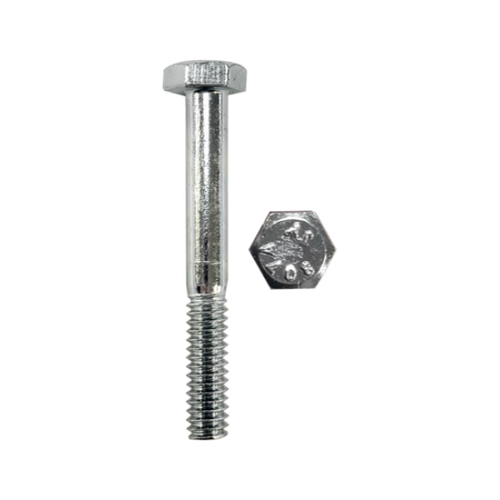 Minerallac 55824 1/2-13 x 1-1/2" Hex Head Bolt, Grade 2, Partial Threaded, Zinc Plated, Box, 100 Pack