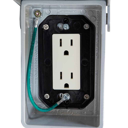 Intermatic WP1250MVXD Extra-Duty Die-Cast In-Use Weatherproof Cover, Single-Gang, Vrt, 4.625" Gray