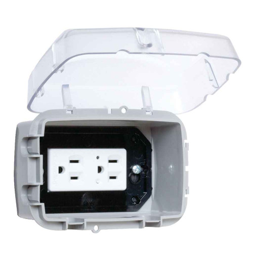 Intermatic WP3100C Plastic In-Use Weatherproof Cover, Single-Gang, Vrt/Hrz, 2.75" Clear Intermatic WP3100C Plastic In-Use Weatherproof Cover, Single-Gang, Vrt/Hrz, 2.75" Clear