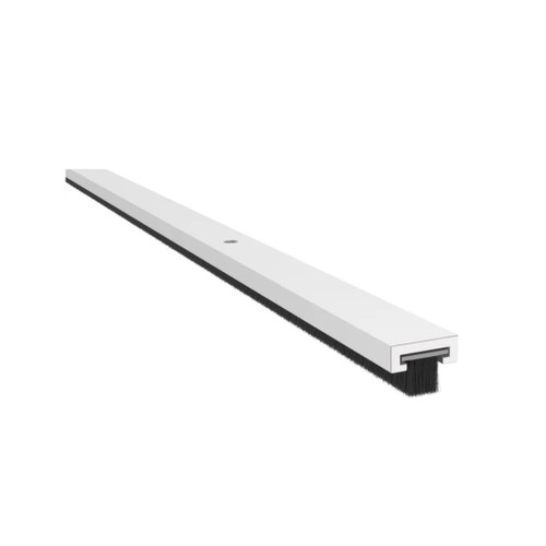 Pemko 369 Split Astragal Seal with Pile Brush Insert - Mill Finish Aluminum, 13/32" x 11/32", Fire-Rated