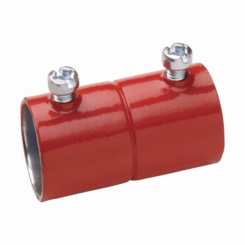 Crouse-Hinds 462RED Eaton series EMT set screw type coupling, Red, EMT, Zinc plated steel, 1"