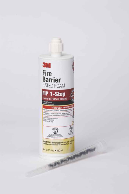 3M 7100020738 3M™ Fire Barrier Rated Foam FIP 1-Step, Maroon, 12.85 fl oz Cartridge, (6 Each) Case