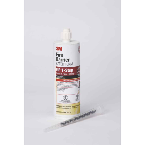 3M 7100020738 3M™ Fire Barrier Rated Foam FIP 1-Step, Maroon, 12.85 fl oz Cartridge, (6 Each) Case