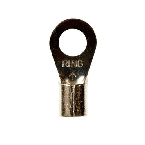 3M M8-14R/SX 3M™ Scotchlok™ Ring Non-Insulated, 10/bottle, M8-14R/SX, standard-stylering tongue fits around the stud
