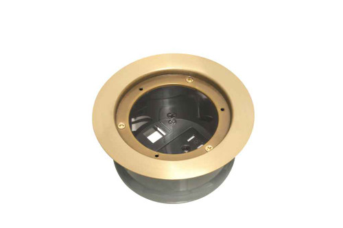 Arlington Industries FLBC4580MB InBox cover kit. Recessed receptacle and low voltage keystone for new concrete. Installs in Arlington's FLBC4500 and FLBC4502 box. Metallic brass-plated cover.