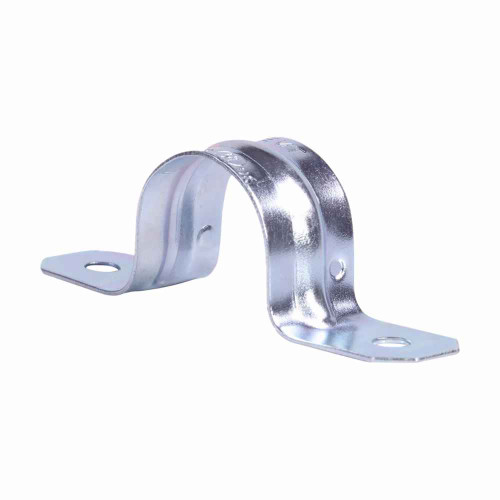 Crouse-Hinds 496 6 Eaton series rigid/IMC strap, Galvanized steel, 1-1/4", Two hole