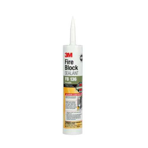 3M 7100155919 3M™ Fire Block Sealant FB136, Gray, 10.1 fl oz Cartridge, 12/Case