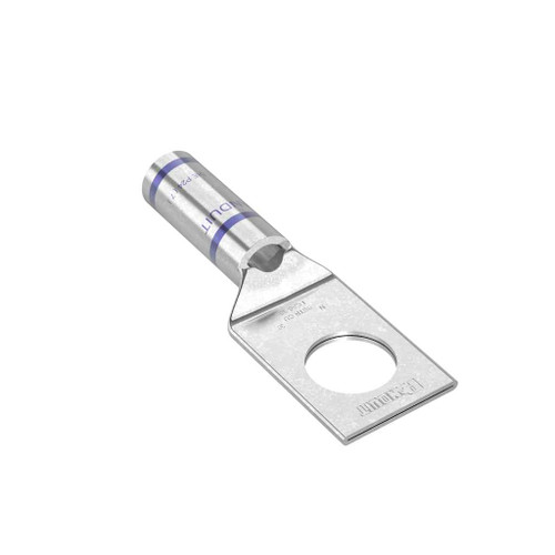 Panduit LCA6-38-L Pan-Lug™ LCA6-38-L Comp. Lug, 6, Tin Plt Copper, Strt, One 3/8" Stud, PK50