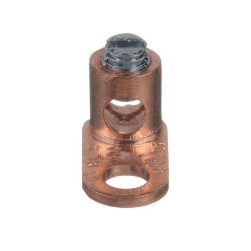 Panduit ML4-CY Pan-Lug™ ML4-CY Mech Con-Lugs, Copper, Strt, One 1/4" Stud, PK100