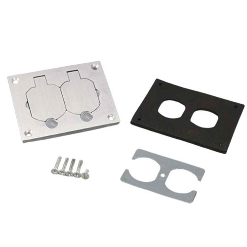 Wiremold 828R-TCAL Omnibox® Rectangular Aluminum Duplex Cover Plate