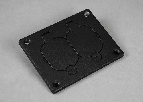 Wiremold 828R-TCAL-BK Omnibox® Rectangular Black Duplex Cover Plate