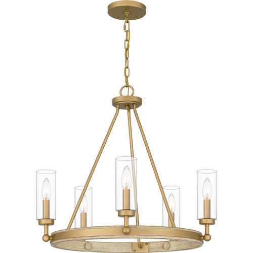 Quoizel  Farmhouse Chandelier 5 lights nouveau painted weat QZL-KEL5025