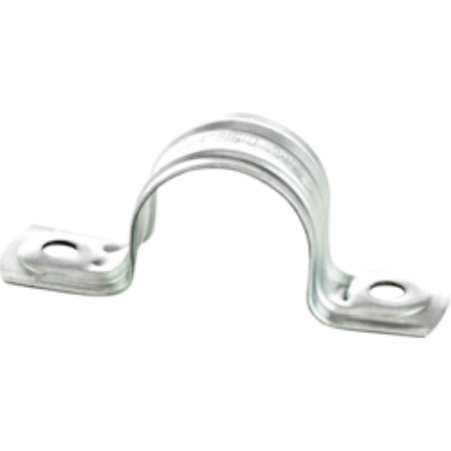 Minerallac Two Hole Conduit Strap for 1/2" EMT & SER Cable #4 Pre-Galvanized Steel