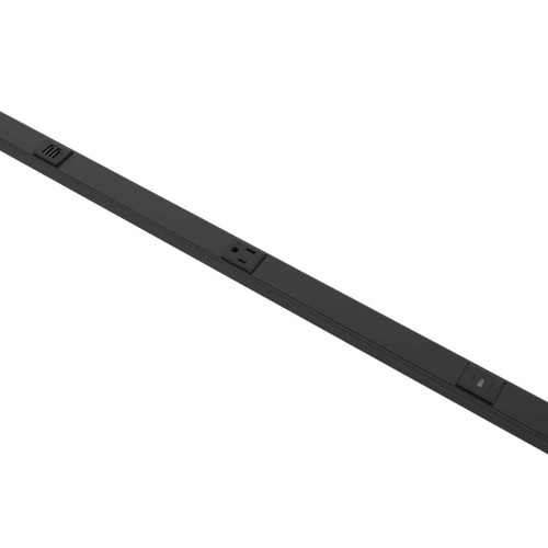 Wiremold BK20GB509TRUAC 5' Plugmold Multioutlet System with USB-C and USB-A, Black