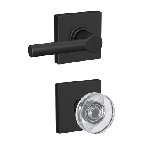 Schlage FC21 - Broadway Lever x Dawson Glass Knob Passage and Privacy Lock