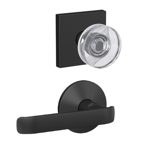 Schlage FC21 - Dawes Glass Knob x Clybourn Lever Passage and Privacy Lock Schlage FC21 - Dawes Glass Knob x Clybourn Lever Passage and Privacy Lock