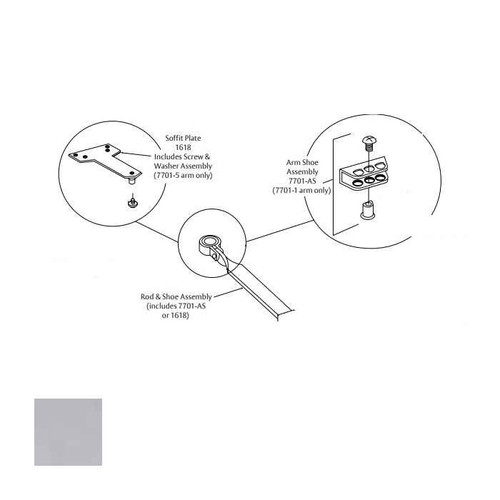 Norton Rixson 7701-11 Norton Rixson Norton Arms and Arm Assemblies - Rod and Shoe Assembly