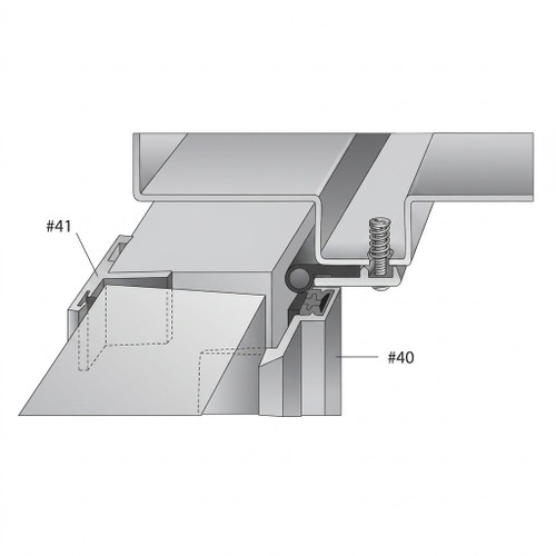 Zero 41AA Exterior Security Meeting Stile Astragal with Brush